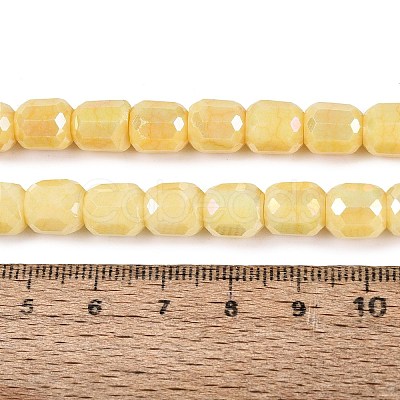 Anti-Tarnish Electroplate Glass Beads Strands EGLA-N027-03A-08-1