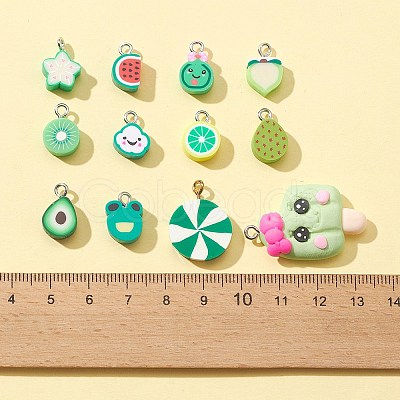 28Pcs 12 Style Handmade Polymer Clay Star Charms CLAY-FS0001-25-1