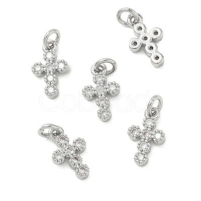 SHEGRACE Brass Micro Pave Cubic Zirconia Pendants XGRQ3D036-491P-1