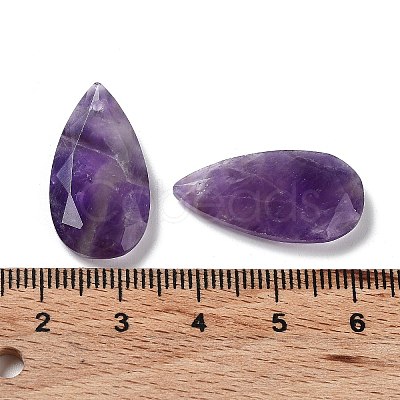 Natural Amethyst Faceted Pendants X-G-D082-01E-1