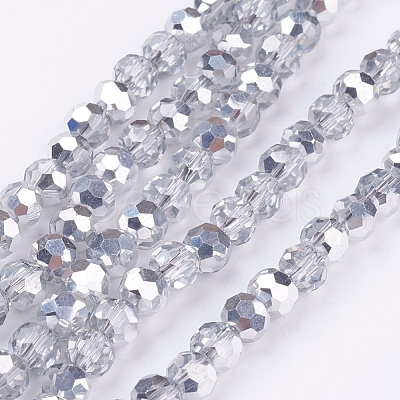 1 Strand Electroplate Glass Beads Strands X-EGLA-J042-6mm-H02-1