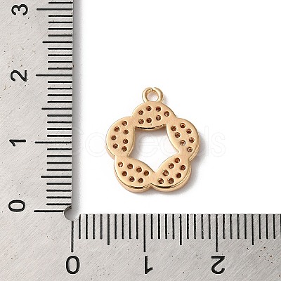 Brass Micro Pave Cubic Zirconia Pendants KK-C062-091G-1
