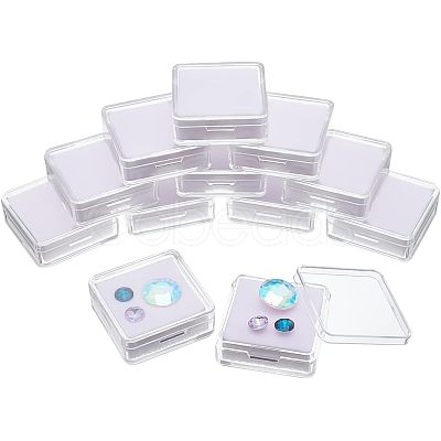 Transparent Acrylic Loose Diamond Display Boxes CON-WH0087-54B-1