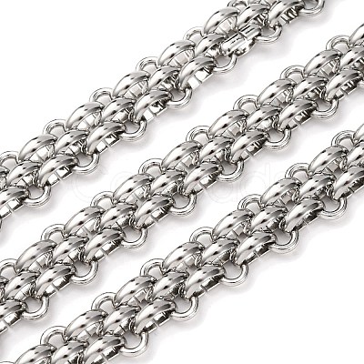 304 Stainless Steel Woven Link Chains CHS-S012-02P-1
