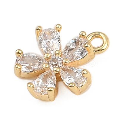 Brass Micro Pave Cubic Zirconia Pendants KK-S339-06G-1