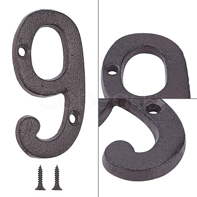 Iron Home Address Number AJEW-WH0126-24I-1