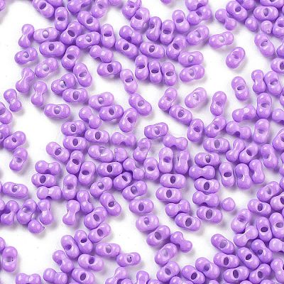 Baking Paint Glass Seed Beads SEED-A033-04T-1