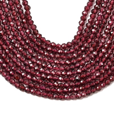 Imported Natural Garnet Beads Strands G-A129-2mm-05-1