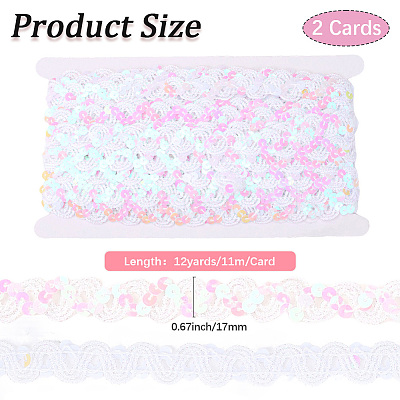 2Pcs Polyester Paillette Beads OCOR-CY0002-37-1