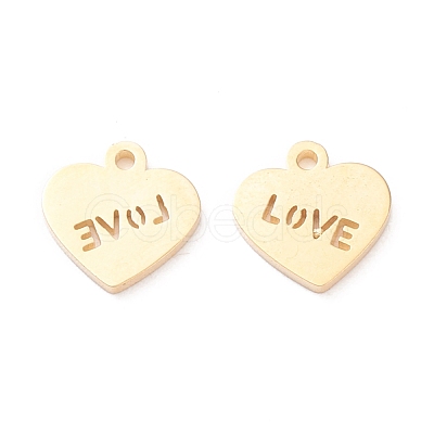 Valentine's Day 304 Stainless Steel Charms STAS-I151-28G-1