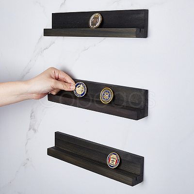 Wooden Coin Display Hanging Decorations ODIS-WH0043-161A-1