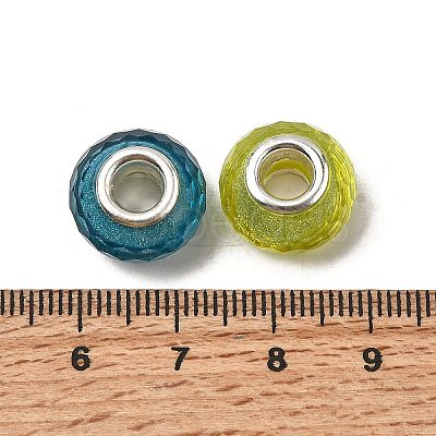 Faceted Resin European Beads RESI-C063-01C-1