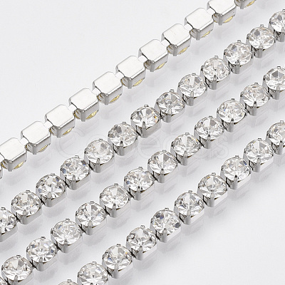 304 Stainless Steel Rhinestone Strass Chains CHS-R012-A-01-1