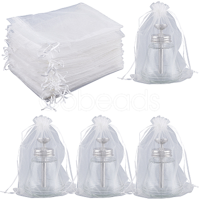 50pcs Large Organza Pouches Portable Shoes Bag Travel Storage Drawstring Bags OP-SP0001-03C-01-1