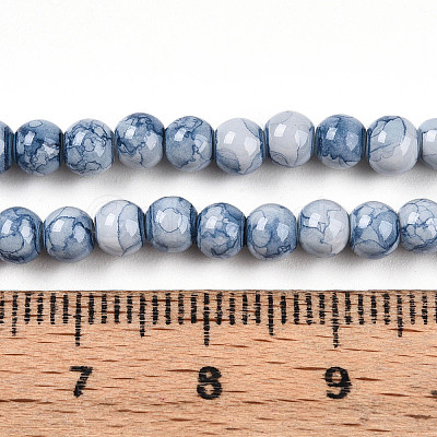 Baking Paint Glass Beads Strands DGLA-N003-4mm-C07-1