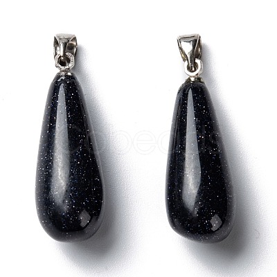 Synthetic Blue Goldstone Pendants G-F707-03-1