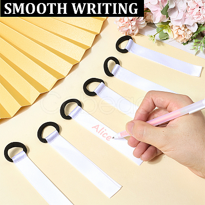 24Pcs Polyester Cheerleader Pom Poms Labels Ribbon FIND-CN0002-33B-1