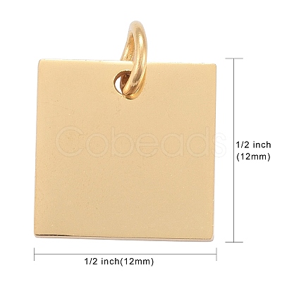 304 Stainless Steel Stamping Blank Tag Charms STAS-I311-28G-1