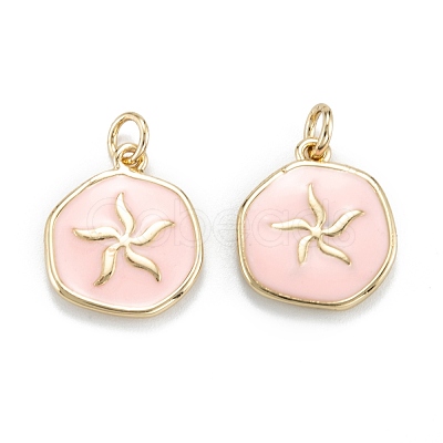 Brass Enamel Pendants KK-A155-11G-1