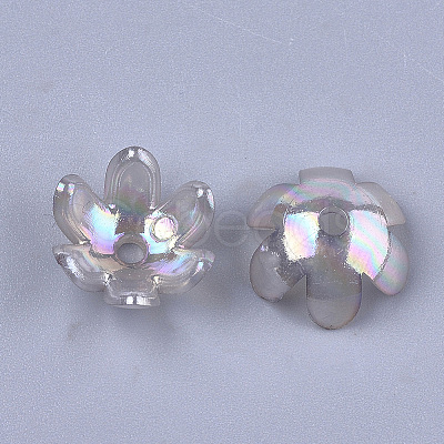 Transparent Acrylic Bead Caps X-TACR-T007-07F-1