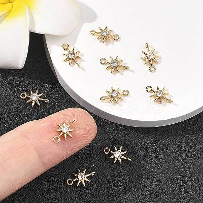 SHEGRACE Brass Clear Cubic Zirconia Charms XGRQ2O907-426G-1