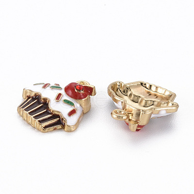 Rack Plating Alloy Enamel Pendants ENAM-S126-051-NR-1