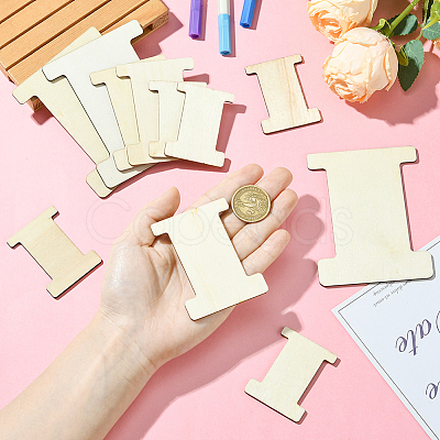 60Pcs 3 Styles Unfinished Wood Cutouts for Craft Supplies DIY-SC0031-11A-1