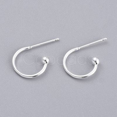 304 Stainless Steel Earring Hooks X-STAS-K211-01S-1