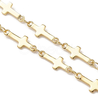 Round White Shell Pearl & Brass Rosary Bead Necklaces NJEW-JN05836-1