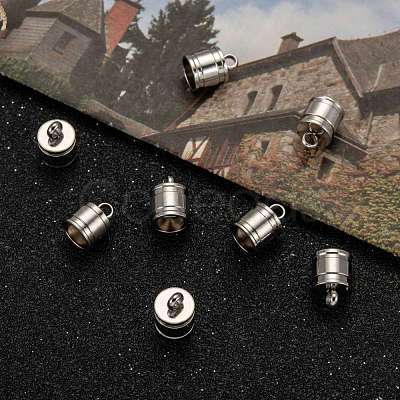 Tarnish Resistant 304 Stainless Steel Cord Ends X-STAS-E020-2-1