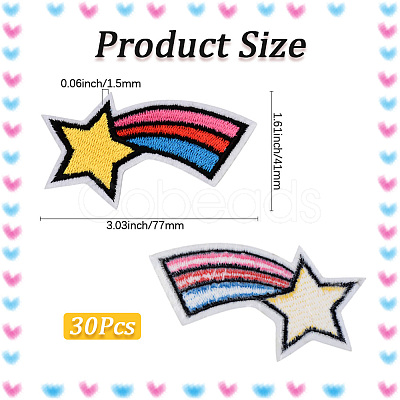 30Pcs Computerized Embroidery Cloth Iron on/Sew on Patches PATC-CY0001-12-1