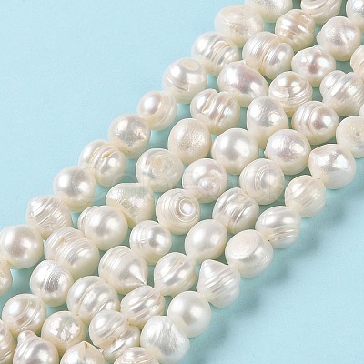 Natural Cultured Freshwater Pearl Beads Strands PEAR-E018-08-1
