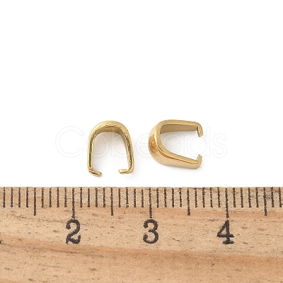 304 Stainless Steel Snap On Bails STAS-Z122-37G-1