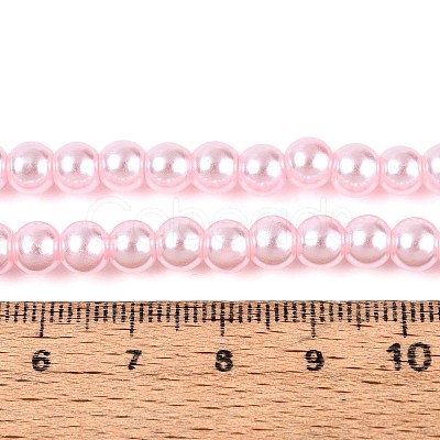 Baking Paint Pearlized Glass Pearl Round Bead Strands HY-Q003-6mm-05-01-1