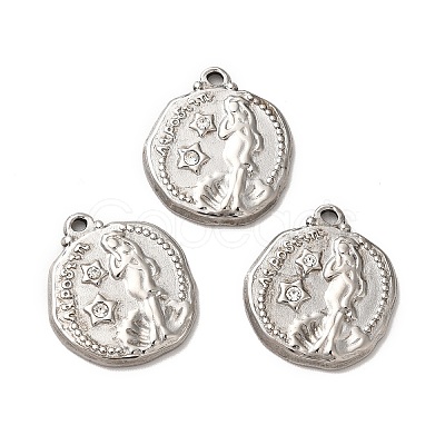 304 Stainless Steel Pendants STAS-A080-19P-1