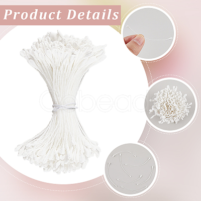 Gypsum with Cotton Cord Artificial Flower Core DIY-WH20007-36B-09-1