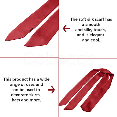 Long Polyester Silk Scarf for Women Girls AJEW-WH20042-77D-1