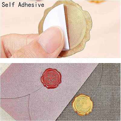 100pcs Adhesive Wax Seal Stickers DIY-CP0009-71C-1