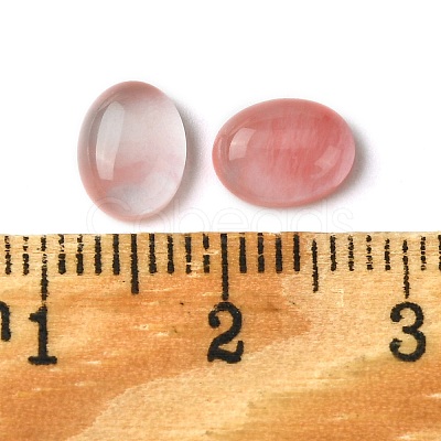 Cherry Quartz Glass Cabochons G-A094-01B-56-1