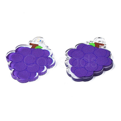 Autumn Theme Translucent Acrylic Pendants TACR-N013-001-1