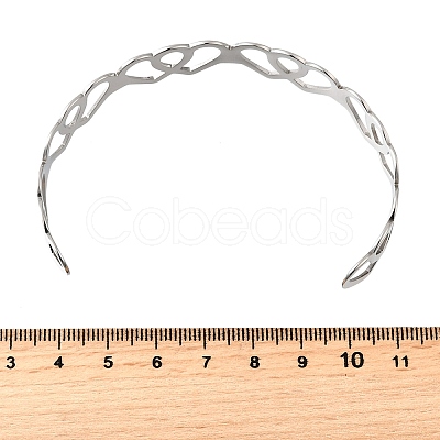 304 Stainless Steel Cuff Bangles BJEW-S172-01P-1
