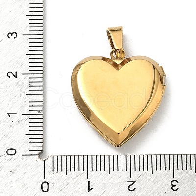 304 Stainless Steel Locket Pendants STAS-H255-02G-12-1