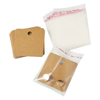 20Pcs Paper Earring Display Cards CDIS-TADJ0002-01F-1