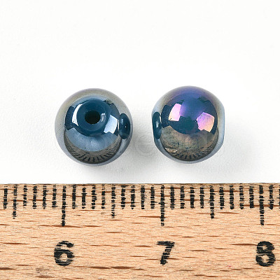 Electroplate Pearlized Glass Pearl Beads EGLA-T021-14B-03-1