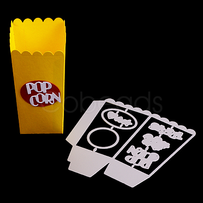 Pop Corn Box Frame Carbon Steel Cutting Dies Stencils LS-DIY-F036-30-1