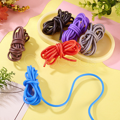 12M 6 Colors Hollow Pipe PVC Tubular Synthetic Rubber Cord RCOR-TA0001-18-1