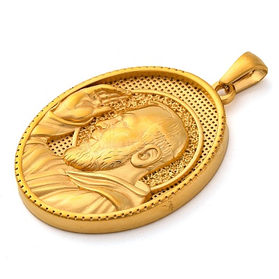 Religion Golden Tone 304 Stainless Steel Pendants STAS-K289-01G-10-1