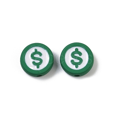 Spray Painted Alloy Beads PALLOY-S038-09A-1