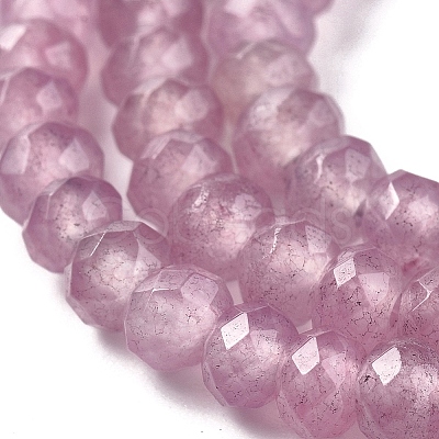 Dyed Natural Malaysia Jade Rondelle Beads Strands G-E316-2x4mm-46-1