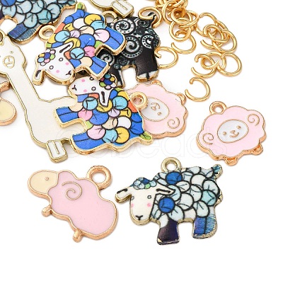 Alloy Enamel Pendants ENAM-FP0002-48-1